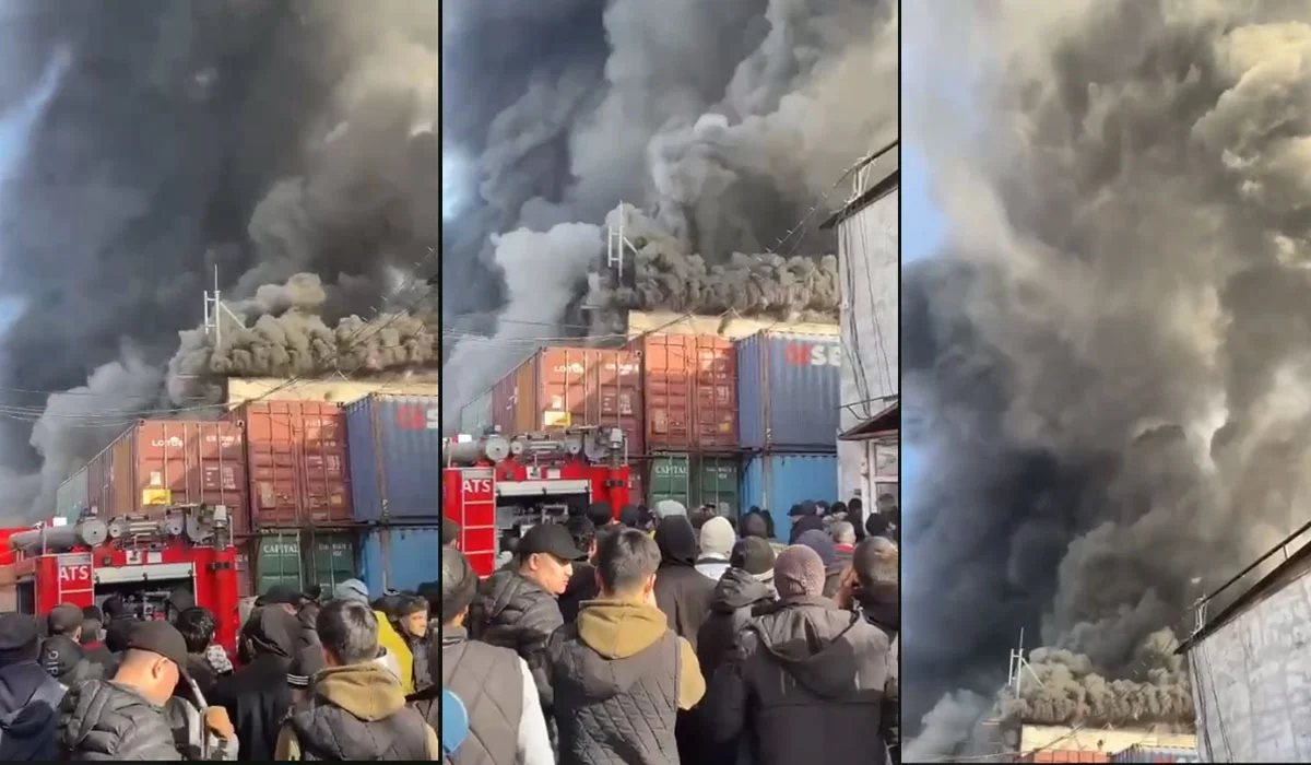 Пожар на барахолке ликвидировали в Алматы