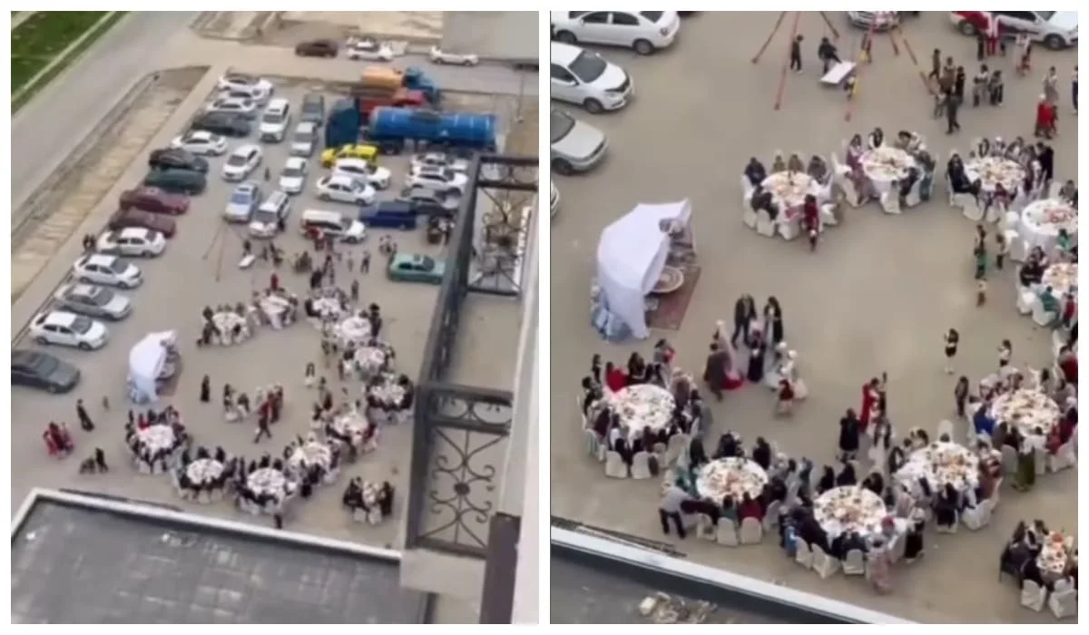 «Отлично! Сколько денег сэкономили»: видео празднования қыз ұзату во дворе многоэтажки обсуждает Казнет