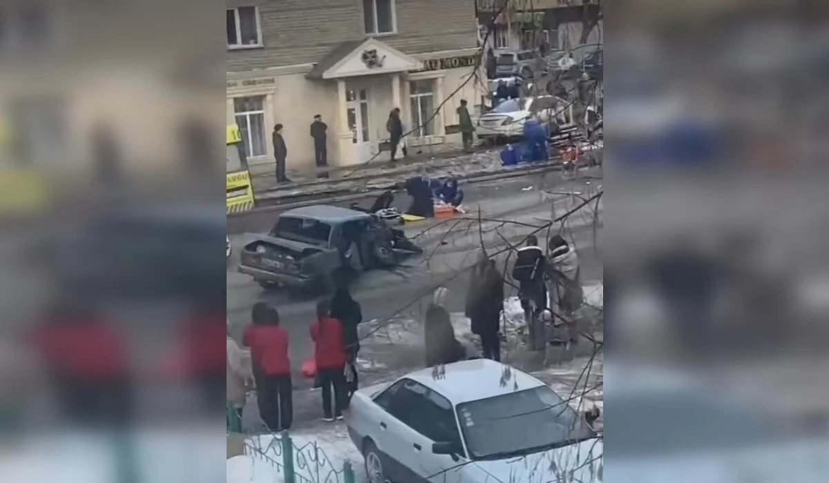 Пять человек пострадали в ДТП в центре Кокшетау (ВИДЕО)