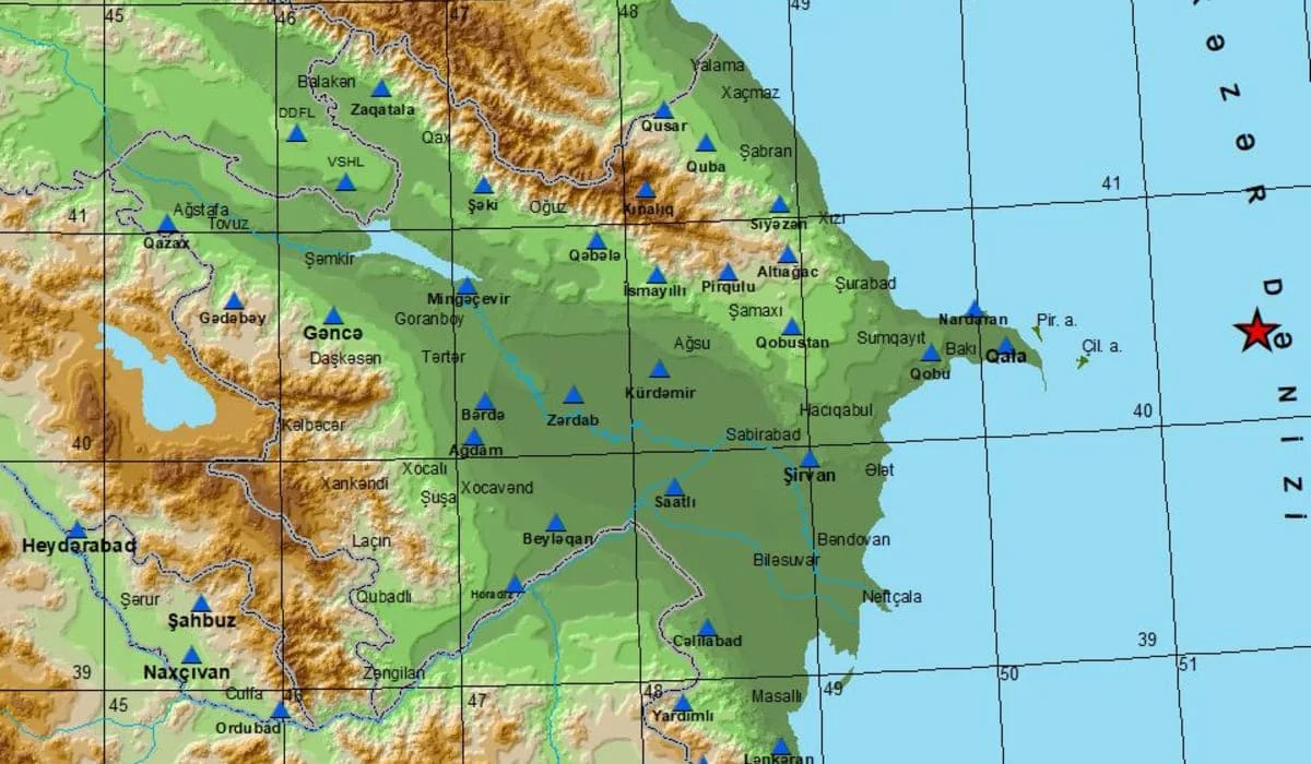 Новое землетрясение произошло в Каспийском море