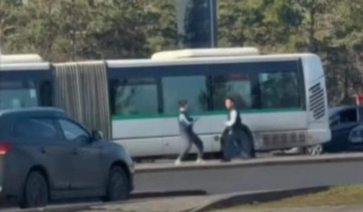 Не поделили дорогу: дерущихся водителей сняли на видео в Астане
