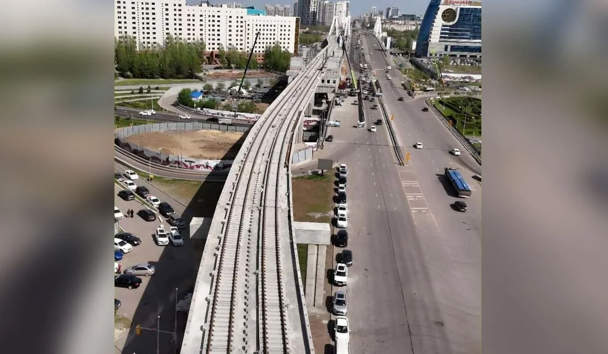 Строительство линии LRT в Астане: проложены 25% рельсовых путей