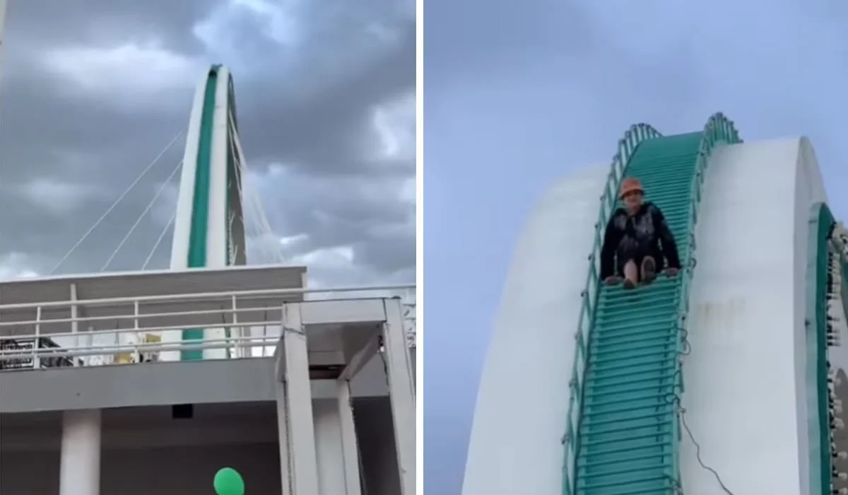 «Куда полез?!»: подросток забрался на арку моста в Астане (ВИДЕО)