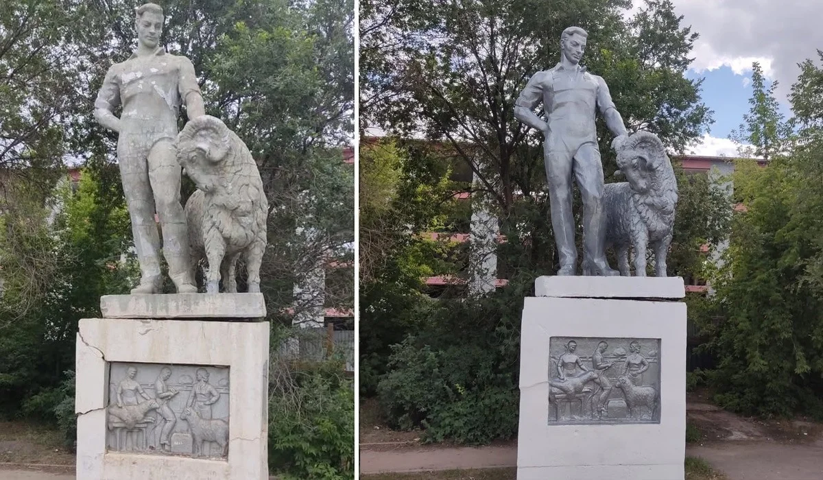 Человек труда в почёте: в Актобе обновили памятник труженикам «Актюбсельмаша»