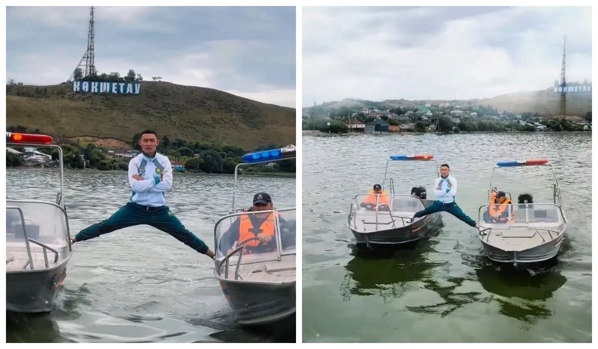 Теперь уже спасатель из Кокшетау повторил трюк Жан-Клода Ван Дамма – но на воде (ВИДЕО)