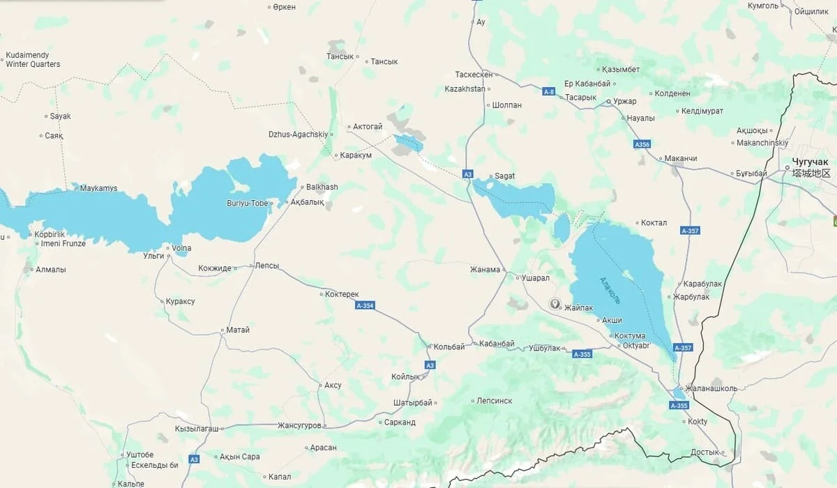 Землетрясение произошло вблизи озера Алаколь