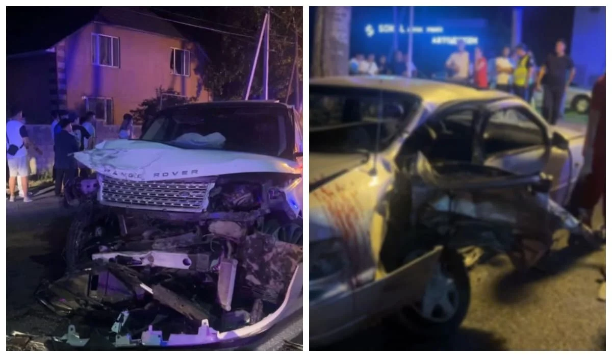 Range Rover протаранил Toyota в Талдыкоргане: одна женщина погибла, трое в больнице