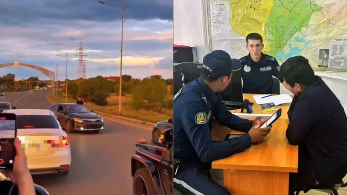 Свадебный кортеж привлек внимание полицейских в Актобе (ВИДЕО)