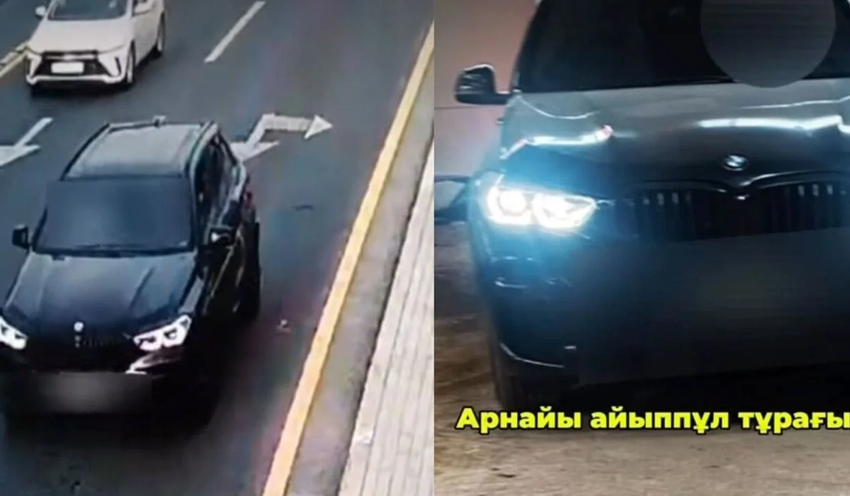 Водитель BMW попался с чужими номерами и лишился прав в Астане (ВИДЕО)