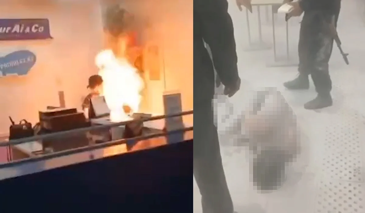 Самоподжог в аэропорту Алматы: стало известно о состоянии мужчины