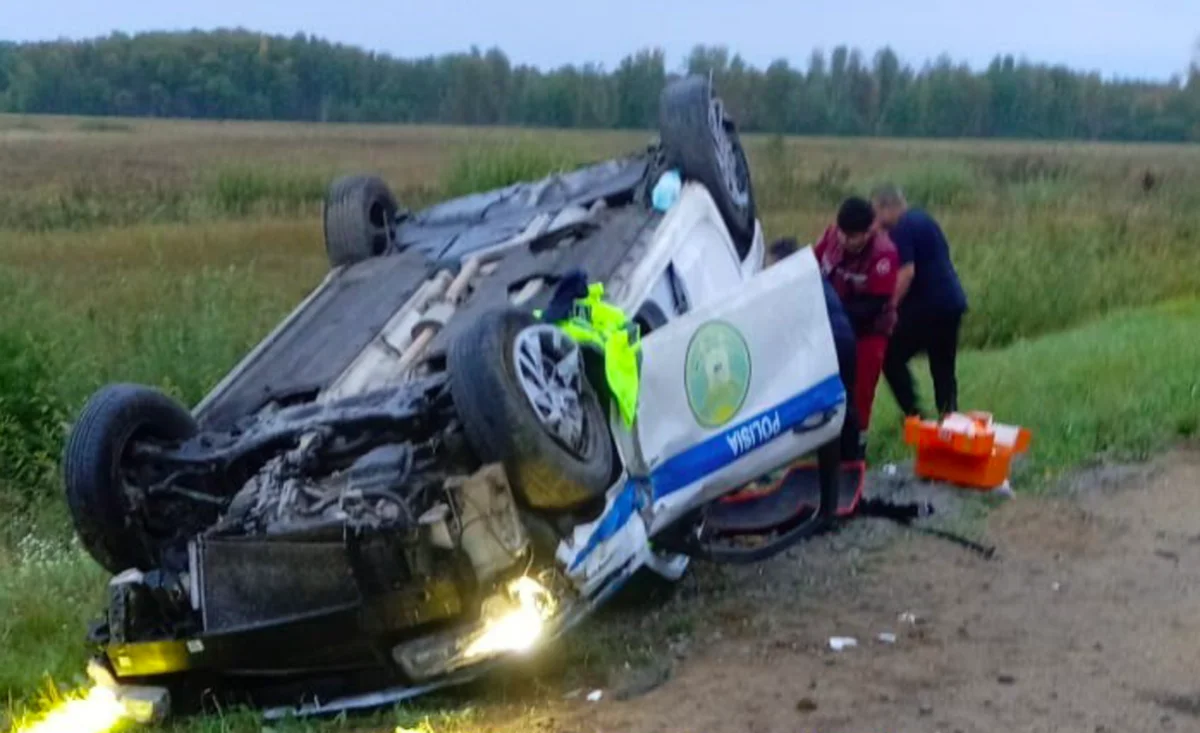 Полицейские снова попали в ДТП на севере Казахстана