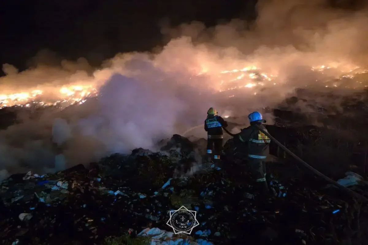 Пожар на полигоне в Алматинской области: МЧС не исключает поджог