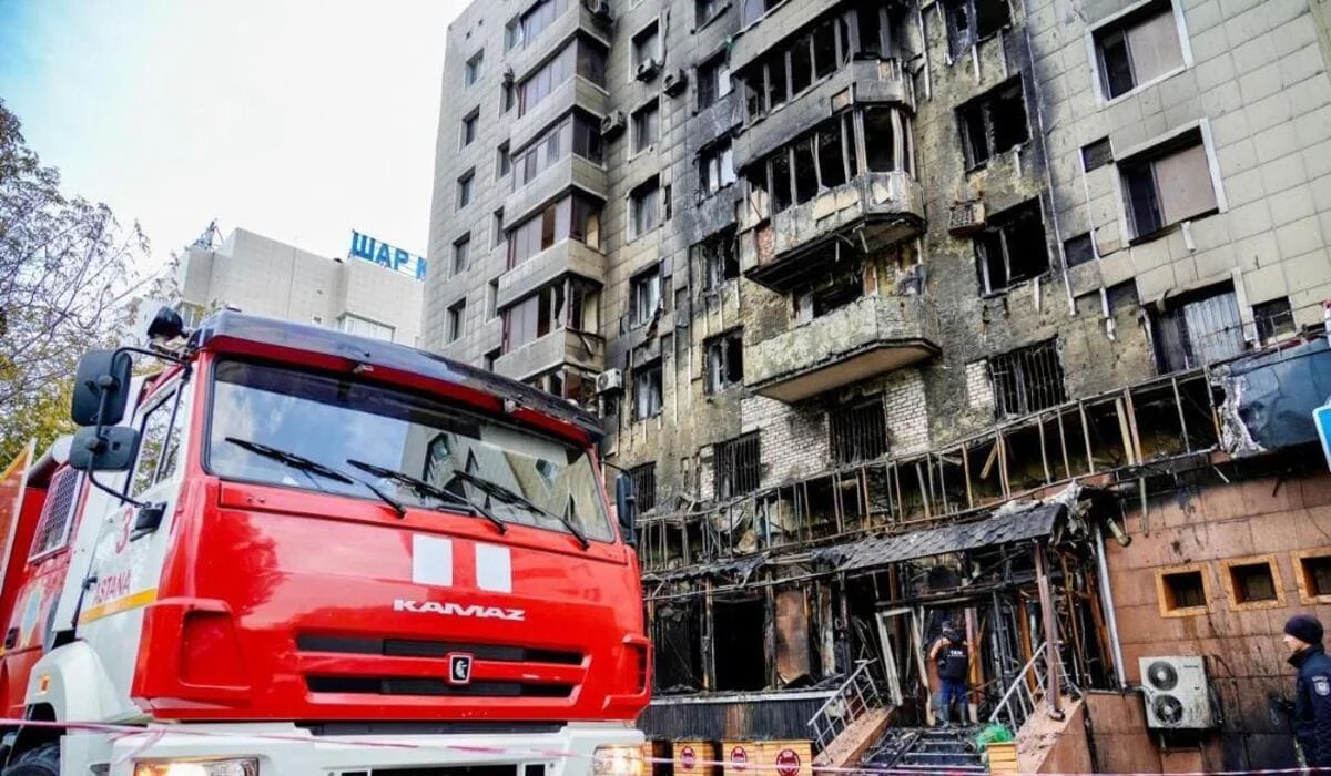 Восемь квартир пострадали при ночном пожаре на левом берегу Астаны