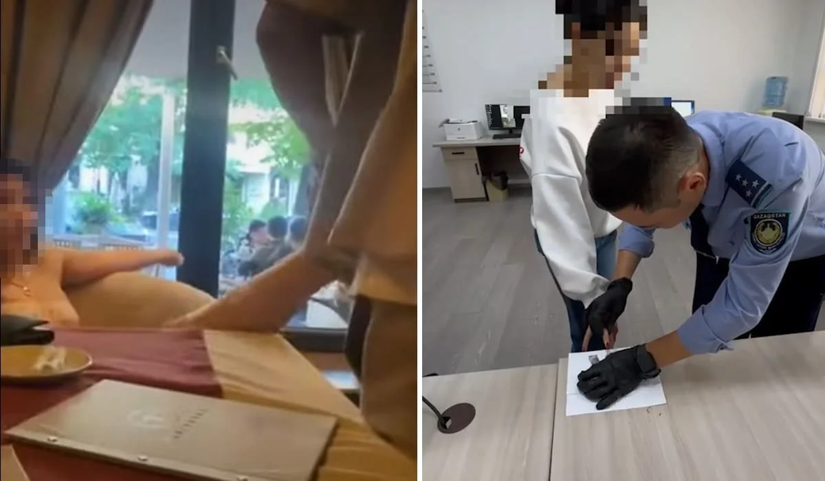 Задержали девушку, заставившую официанта мыть ее ноги в кафе в Алматы (ВИДЕО)