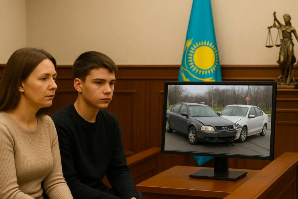 Подросток устроил аварию, но отделался минимальным штрафом в Таразе