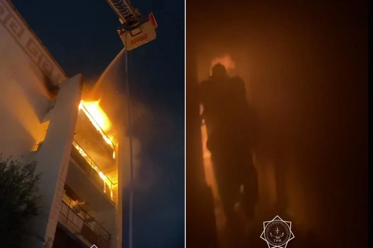 Огонь охватил два балкона жилого дома в Кокшетау: пожарные эвакуировали 28 человек