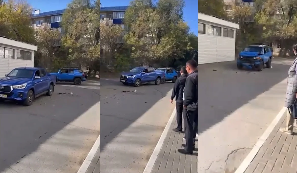 Драка на дорогах по-уральски: водитель протаранил машину после ссоры (ВИДЕО)