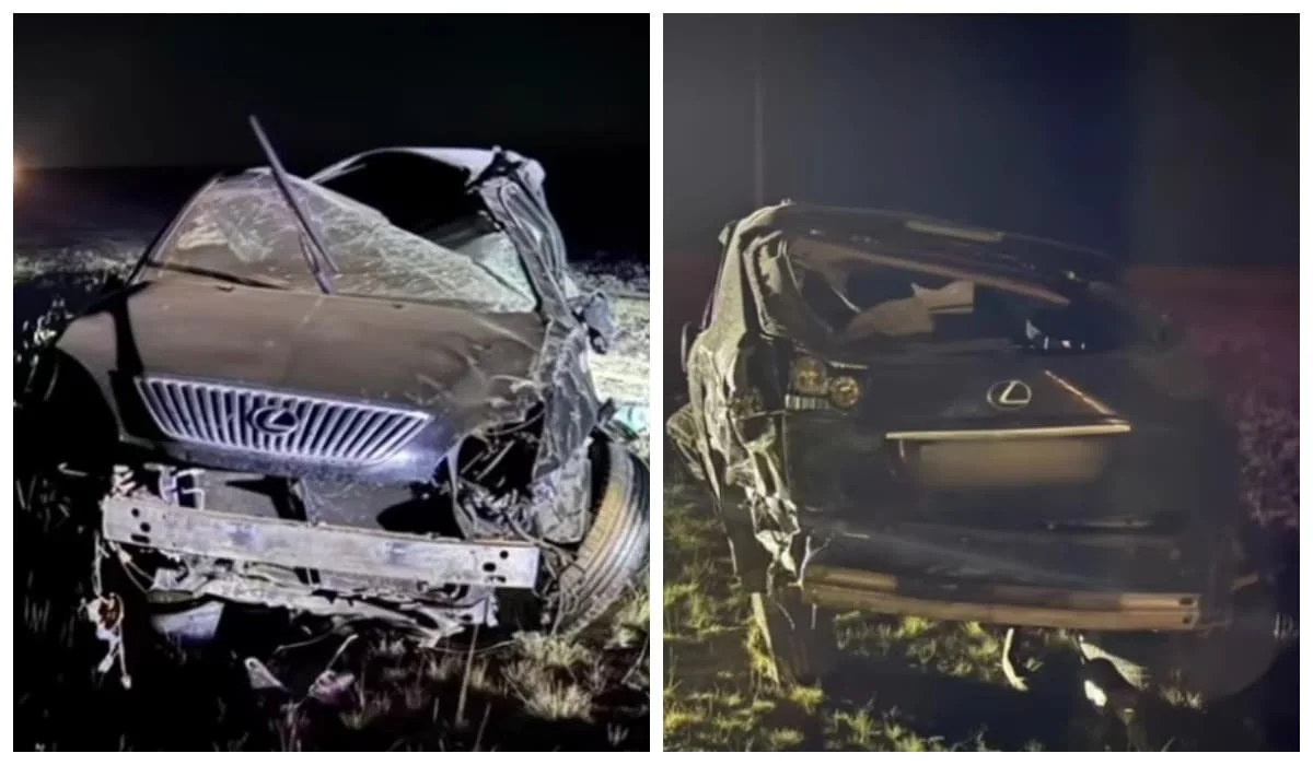 Смертельное ДТП в Павлодарской области: Lexus вылетел в кювет и перевернулся