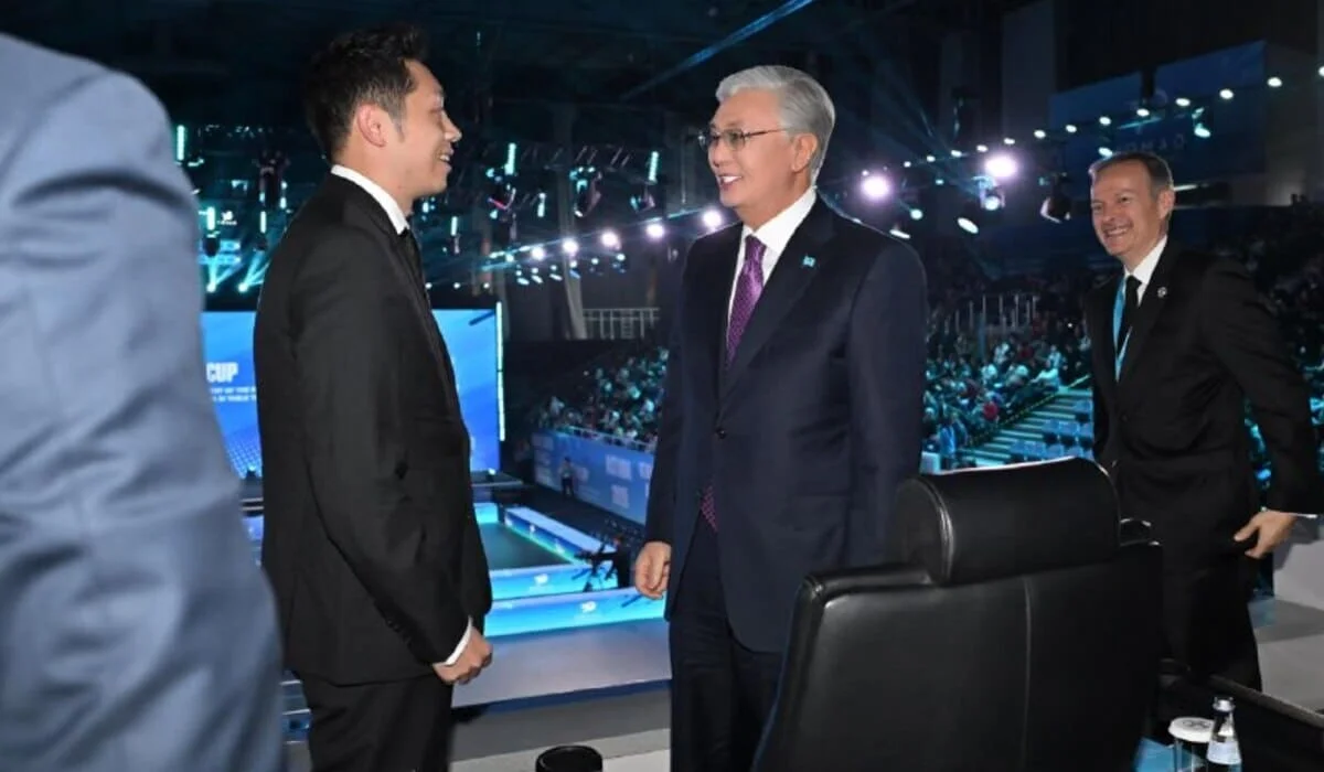 Токаев посетил открытый Кубок президента Казахстана по настольному теннису