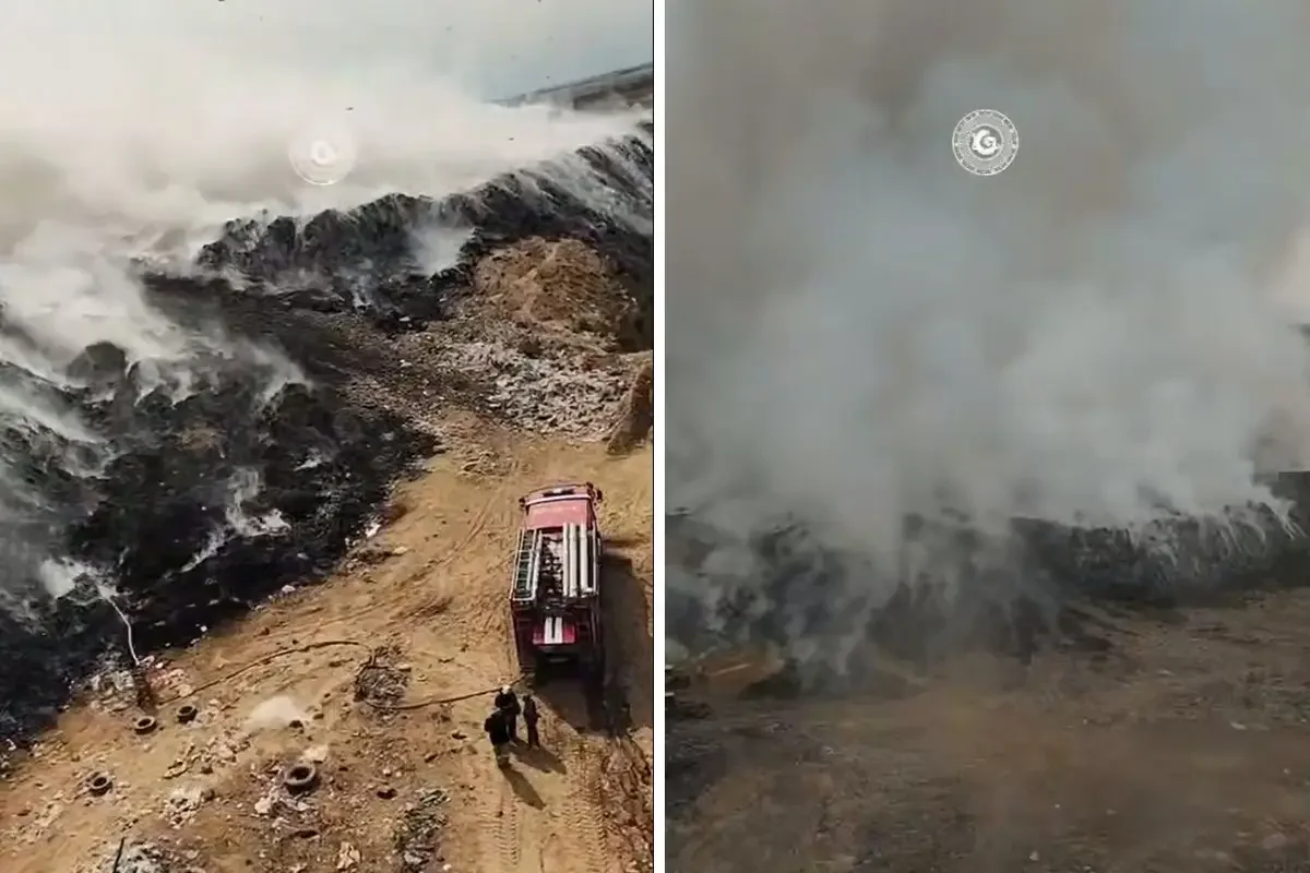 Режим ЧС, введенный после масштабного пожара на полигоне, снимают в Алатау