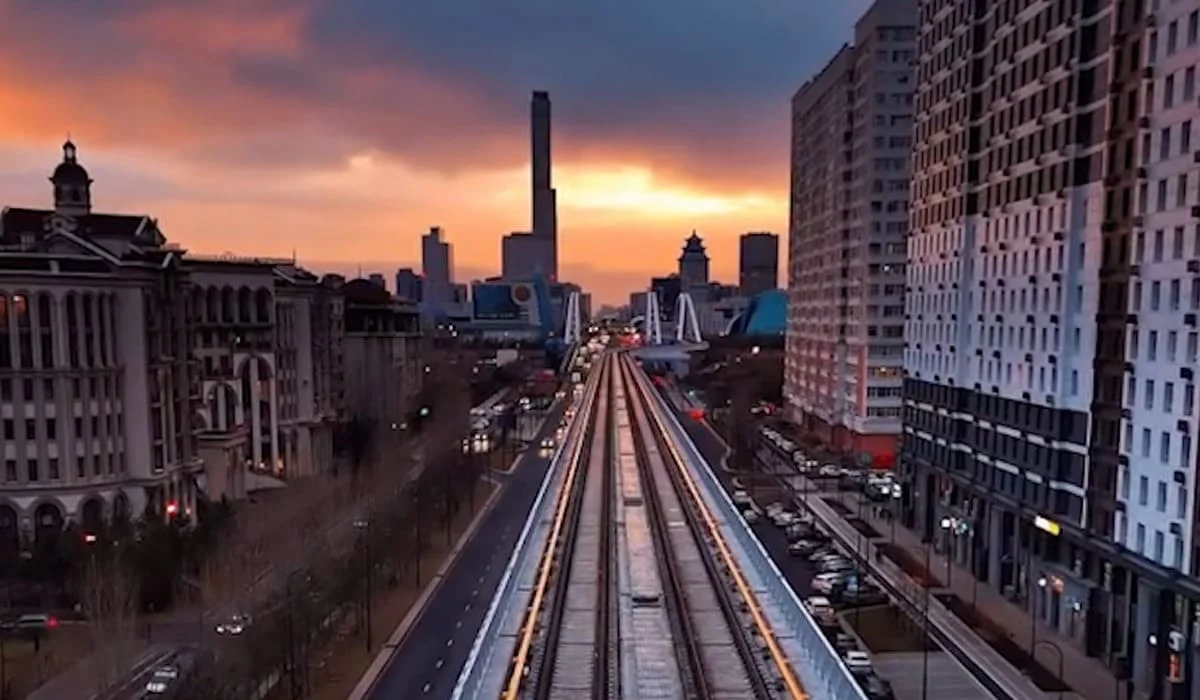 Вид из LRT в Астане: опубликовано впечатляющее видео с дрона