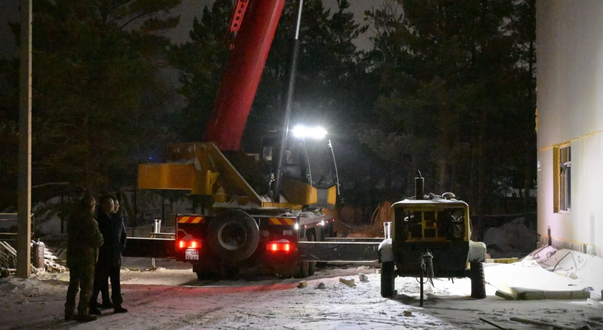 Тело мужчины извлекли из-под завалов строящейся школы в Павлодаре