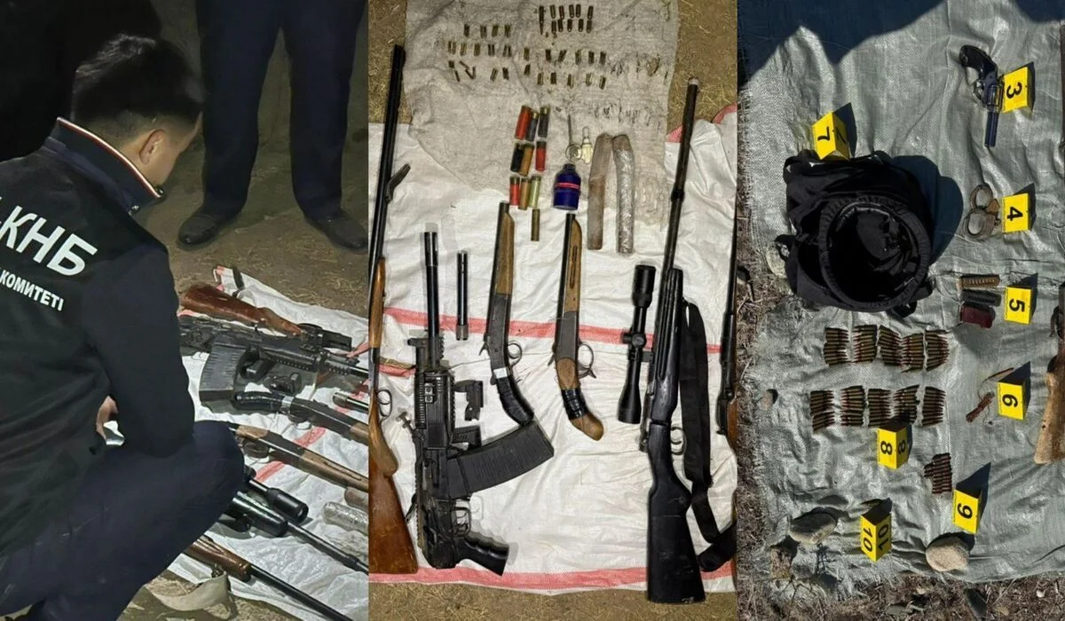КНБ изъял огнемет, автоматы и гранаты в 11 регионах Казахстана