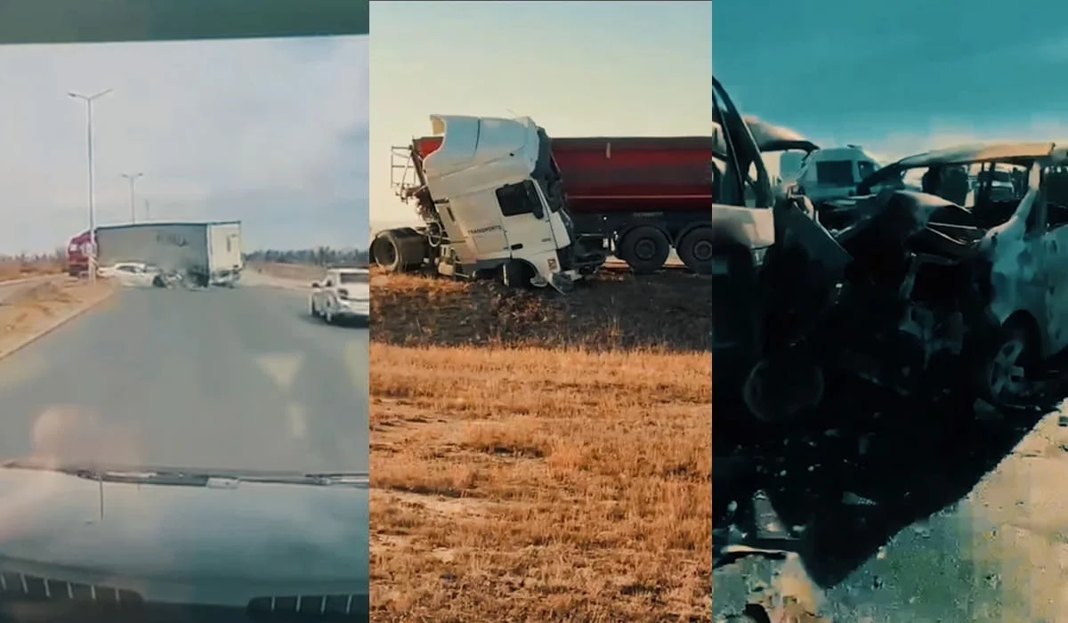 Кадры страшных ДТП показала полиция Актюбинской области