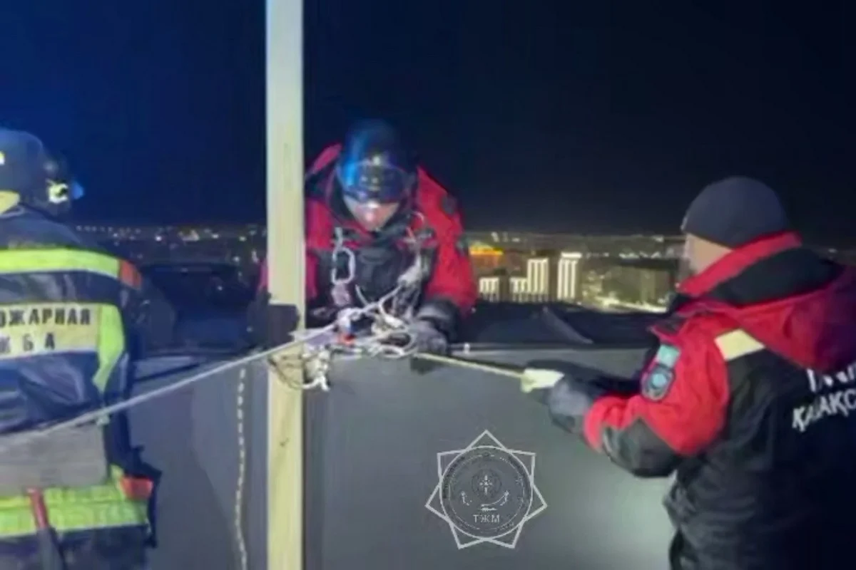 Стоявшую на подоконнике 17 этажа девушку спасли сотрудники МЧС в Караганде (ВИДЕО)