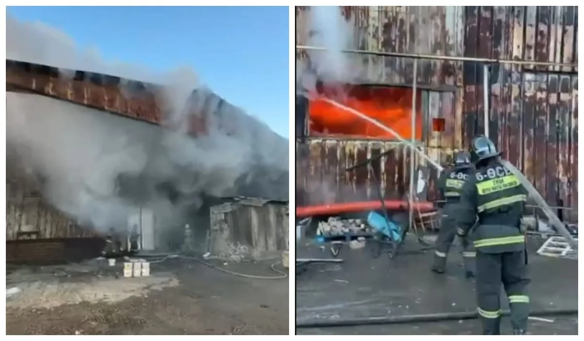 По повышенному рангу: крупный пожар тушат в Костанае (ВИДЕО)