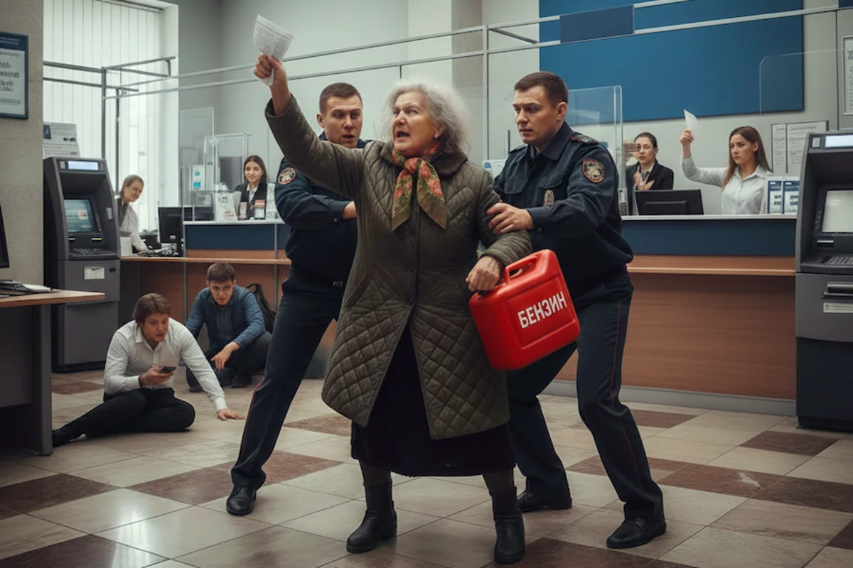 Пенсионерка с бензином устроила скандал в банке из‑за просрочки по кредиту в Петропавловске