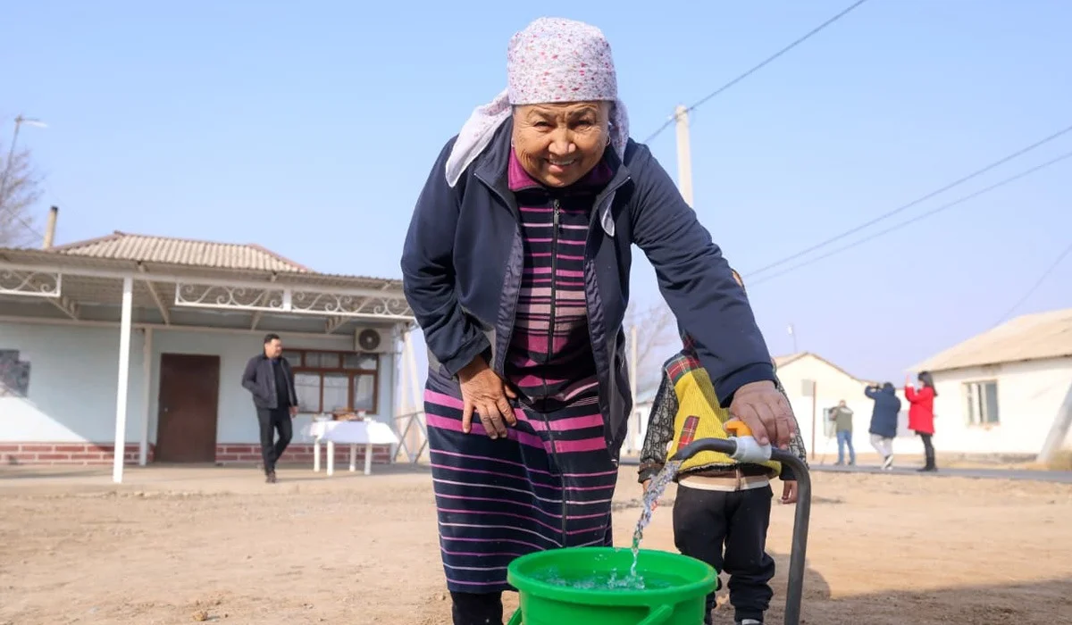 В Шымкенте в жилом массиве «Айкөл» запустили систему водоснабжения