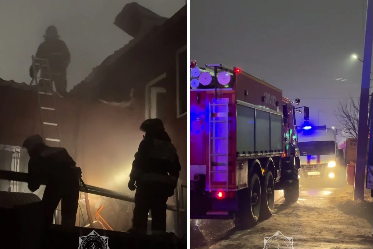 Крупный пожар в Астане: загорелись авто в гараже, огонь перекинулся на гостиницу