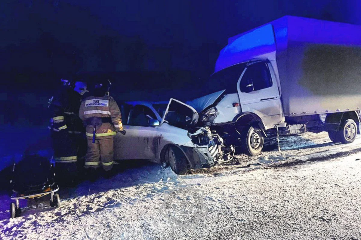 Двое детей и женщина пострадали в аварии в Акмолинской области