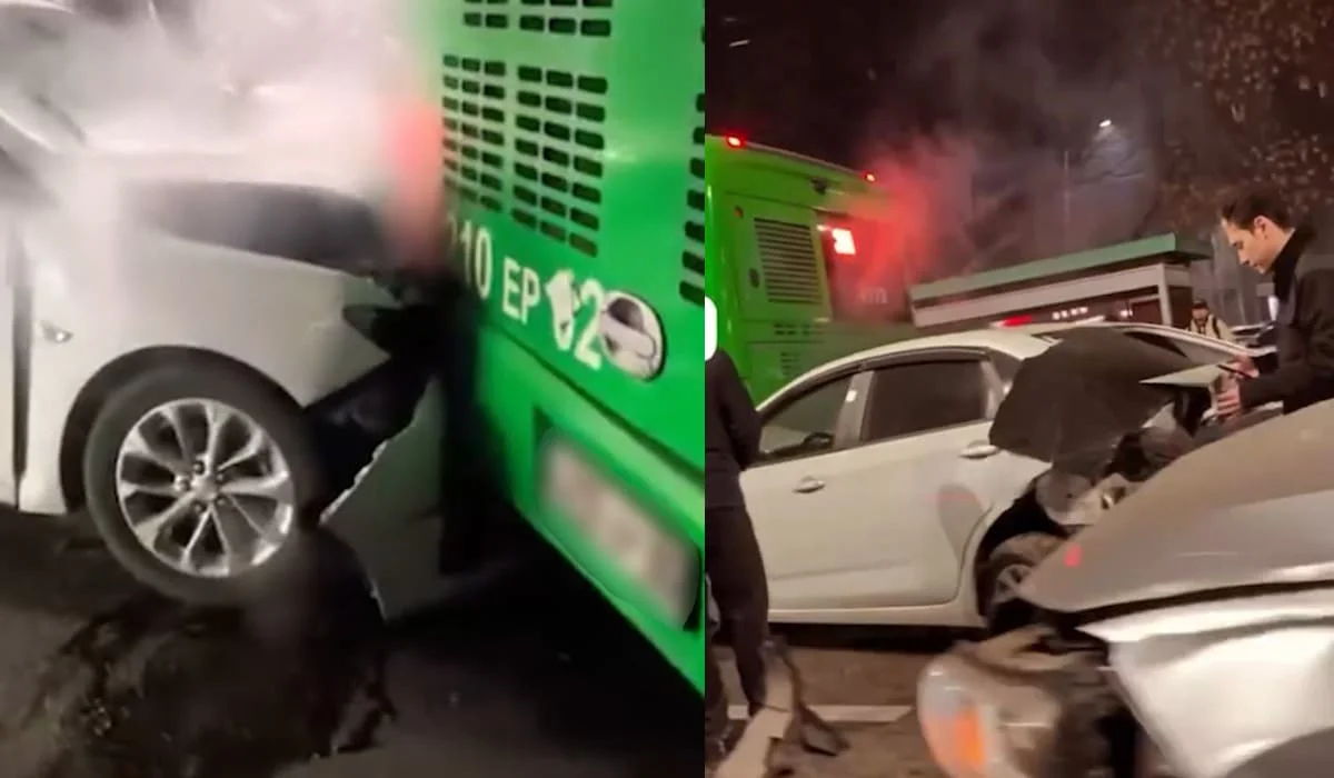 В массовом ДТП с автобусом в Алматы пострадал подросток (ВИДЕО)