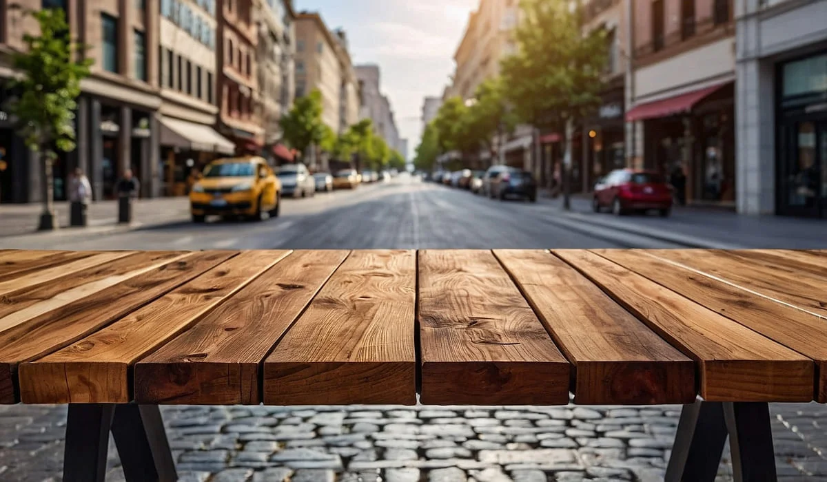 Стол на дороге: работники кафе перекрыли «зебру» ради рекламы в Алматы