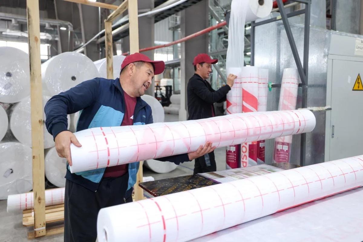 В Шымкенте открыли фабрику нетканых материалов и завод по выпуску металлических дверей