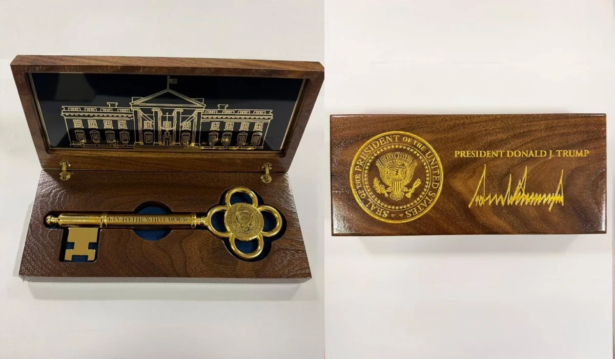 Трамп подарил Токаеву символический ключ от Белого дома