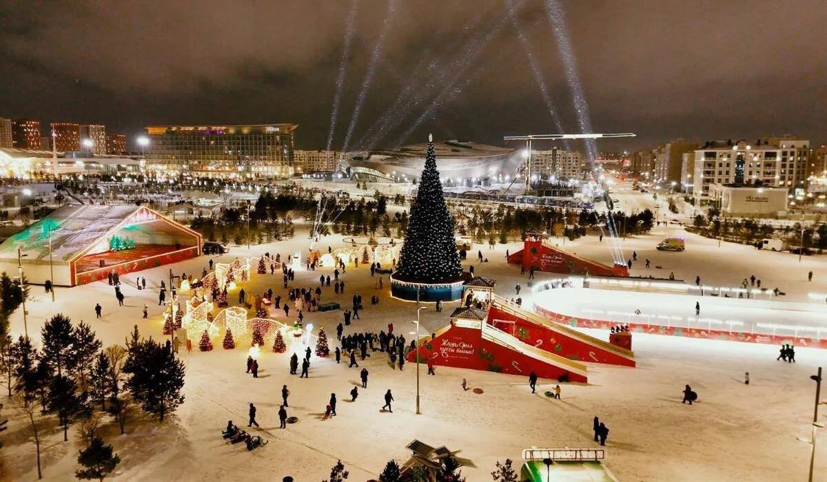 Зимние развлечения в Астане: где можно покататься на коньках и горках (ФОТО)