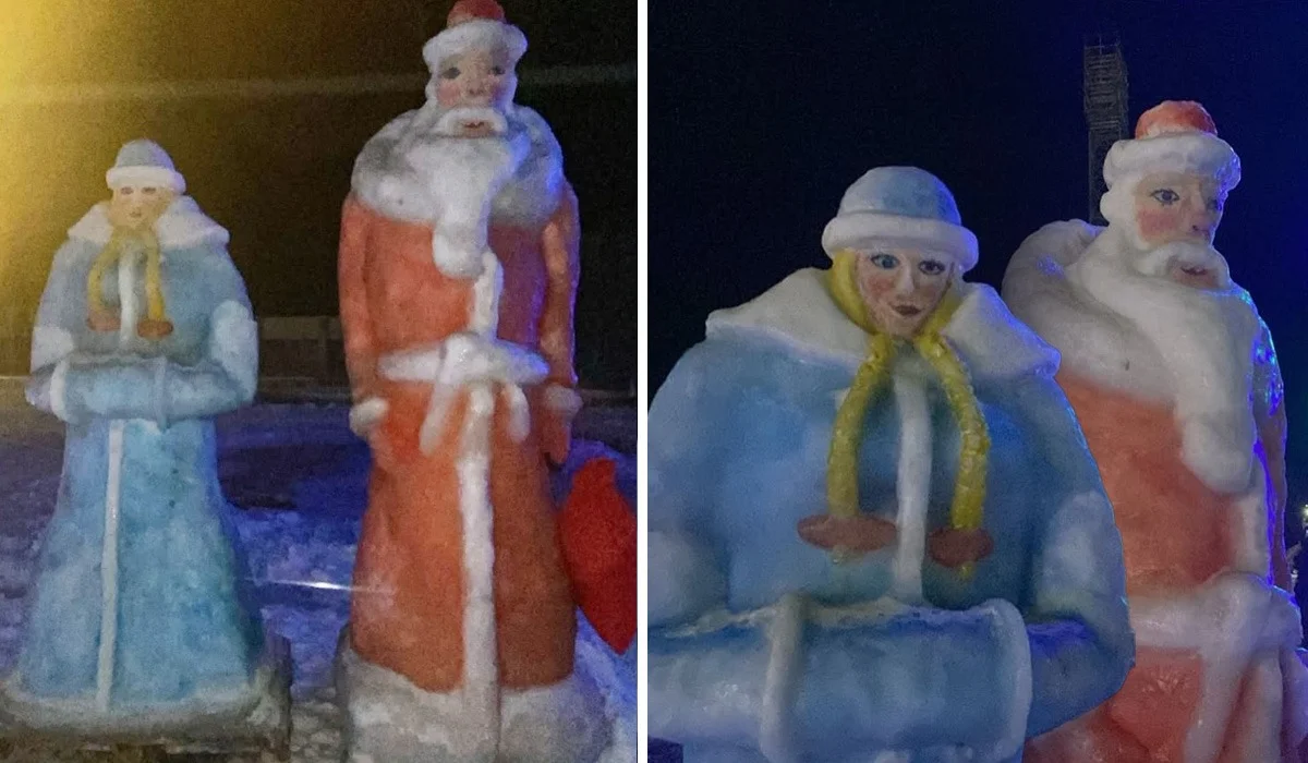 «Снегурка – боец UFC»: странные снежные фигуры в Степногорске рассмешили Казнет (ВИДЕО)