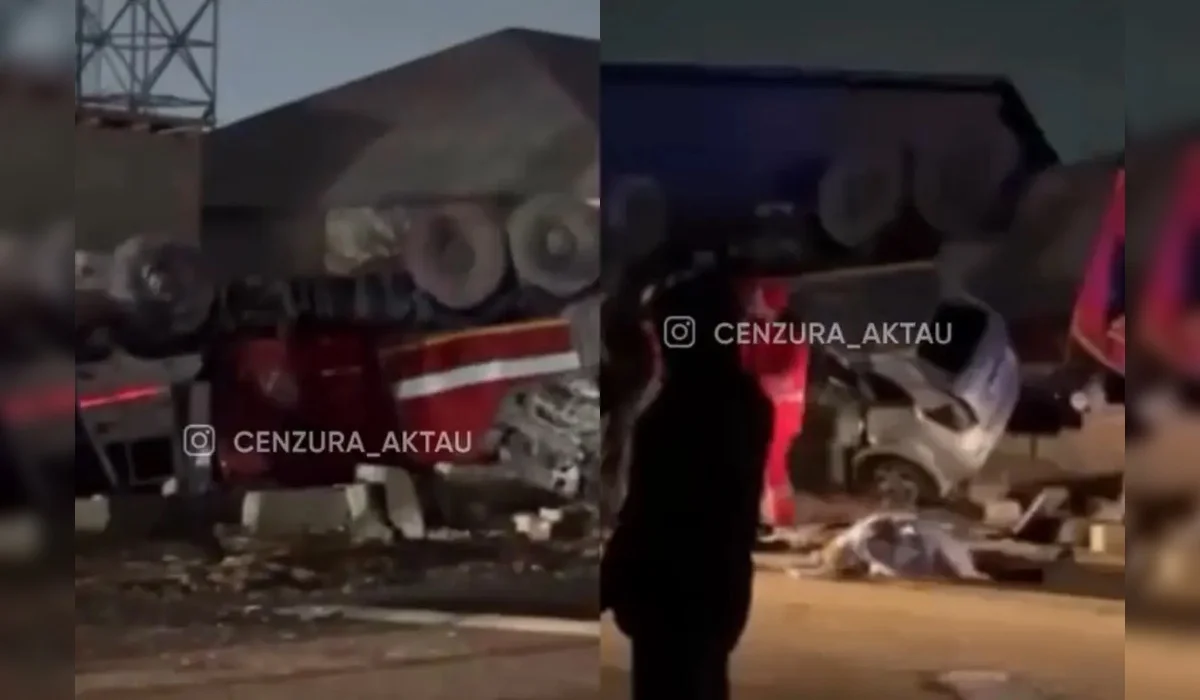 Пожарная машина попала в ДТП в Жанаозене, есть погибшие
