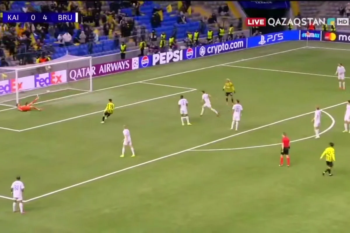 Алматинский «Кайрат» проиграл бельгийскому «Брюгге» в матче Лиги чемпионов