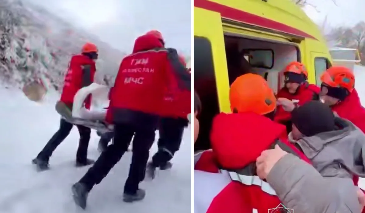 Туриста с переломом ноги спасли в горах Алматинской области (ВИДЕО)