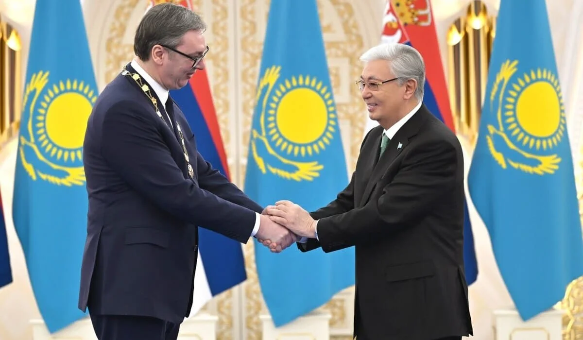 Токаев наградил Александра Вучича орденом «Алтын Қыран» (ВИДЕО)