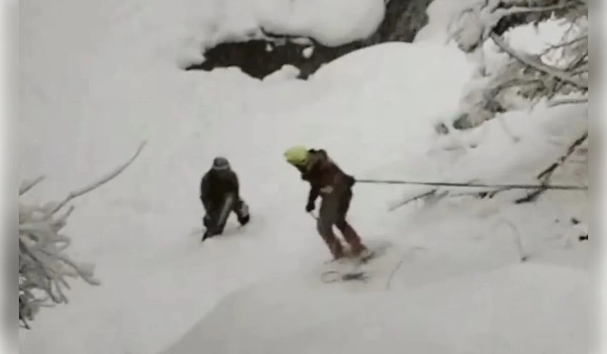 Иностранец упал в овраг в горах Алматы (ВИДЕО)