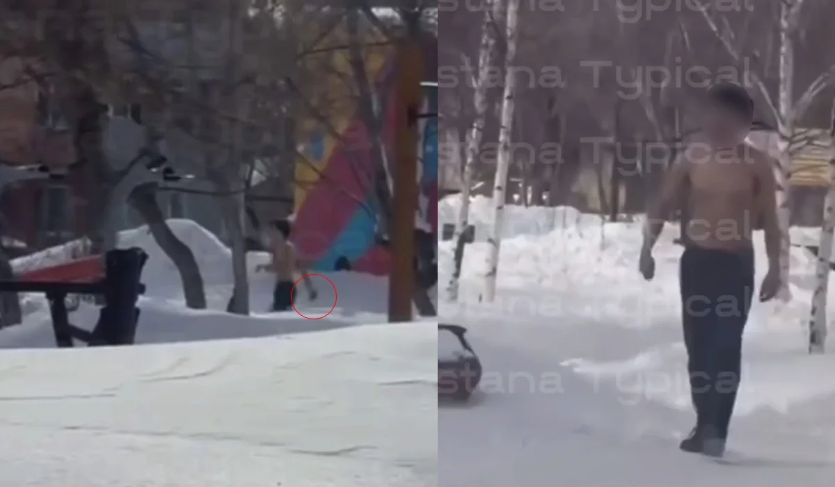 Мужчина с ножом бегал по улицам Астаны (ВИДЕО)