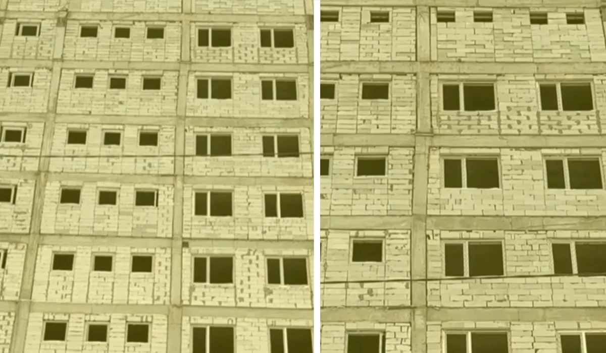 Трещины, сколы и оголенная арматура: в Таразе строят многоэтажку с грубыми нарушениями