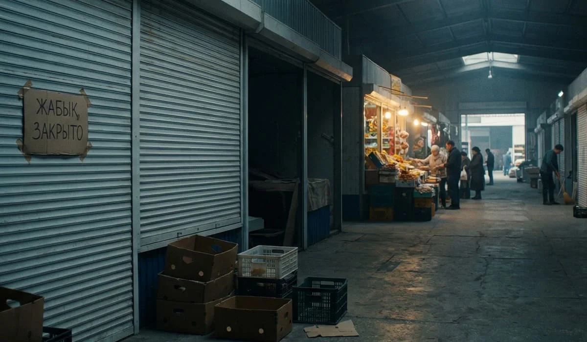 Количество рынков сокращается в Казахстане