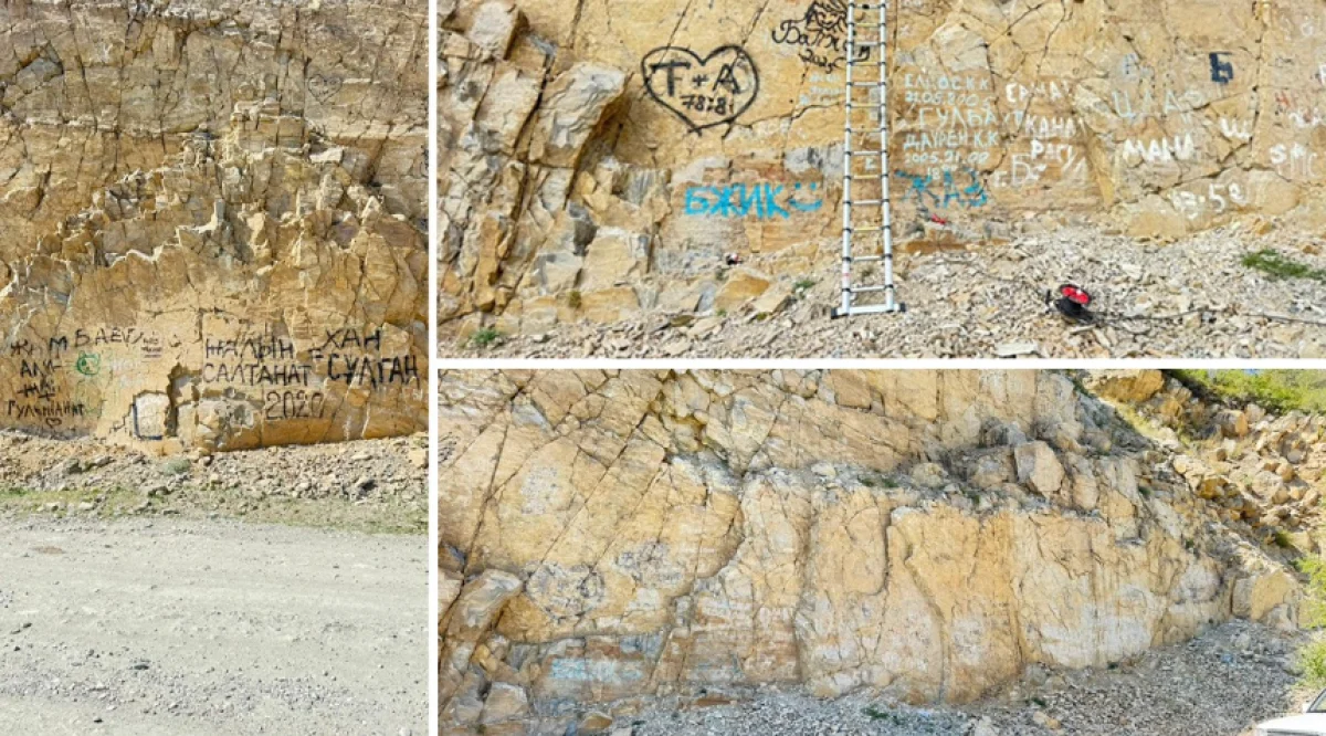 Учитель из ВКО очистил скалы от граффити и задал тренд на сохранение культурного наследия