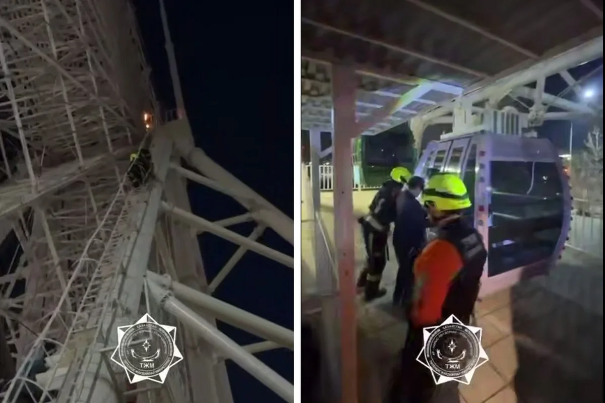 Колесо обозрения загорелось в Астане (ВИДЕО)